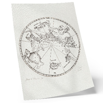 Impression sur toile Hémisphère sud du globe céleste (1515) par Albrecht Dürer