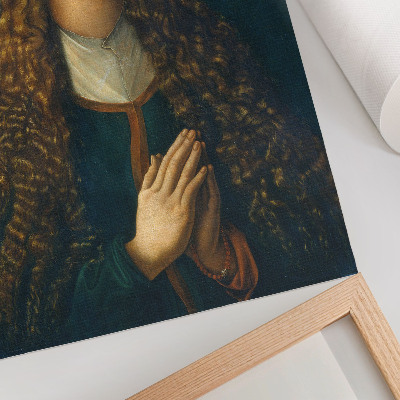 Impression sur toile Portrait d'une jeune femme aux cheveux défaits, 1497, par Albrecht Dürer