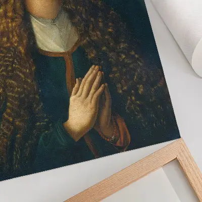 Impression sur toile Portrait d'une jeune femme aux cheveux défaits de 1497 par Albrecht Dürer