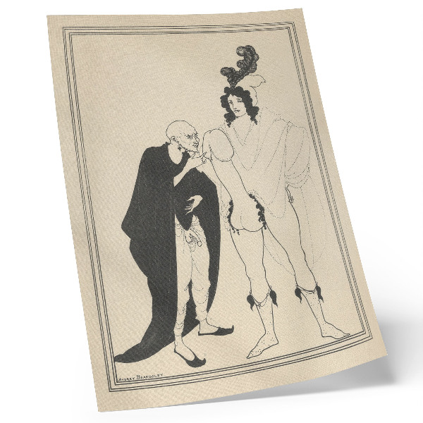 Affiche décorative Examen du héraut d'après Lysistrata d'Aristophane, par Aubrey Beardsley