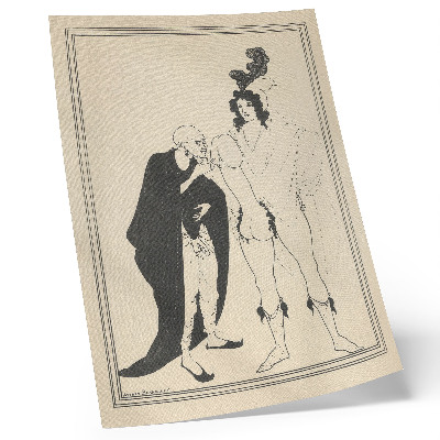 Affiche décorative Examen du héraut d'après Lysistrata d'Aristophane, par Aubrey Beardsley