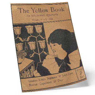Affiche décorative représentant la couverture du deuxième volume de la revue illustrée The Yellow Book de juillet 1894 par Aubrey Beardsley