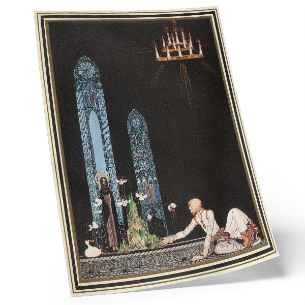 Décoration murale Illustration de Kay Nielsen pour le livre « À l'est du soleil et à l'ouest de la lune » d'Aubrey Beardsley