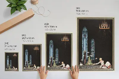 Décoration murale illustration de Kay Nielsen pour le livre À l'est du soleil et à l'ouest de la lune