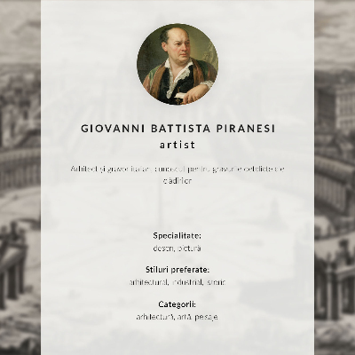 Affiche décorative La Tour Ronde (années 1780) – Giovanni Battista Piranesi