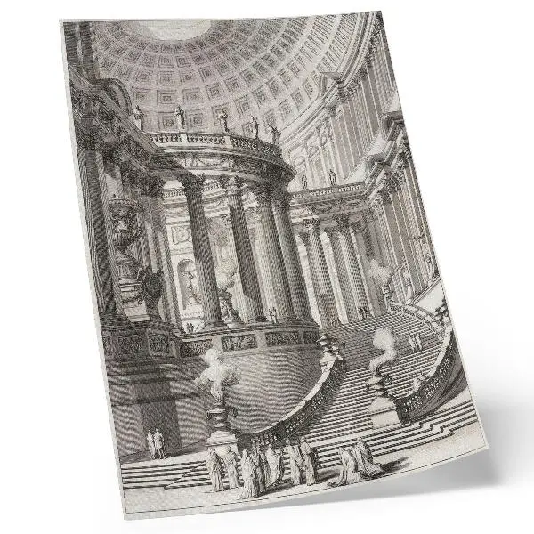 Décoration murale temple antique de Giovanni Battista Piranesi