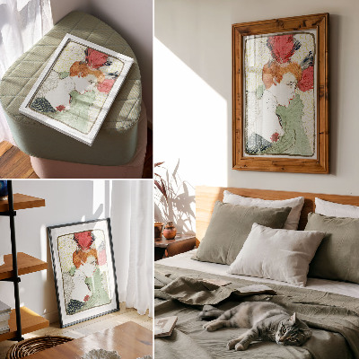 Décoration murale Buste de Mlle Lender (1895), estampe haute résolution d'Henri de Toulouse-Lautrec