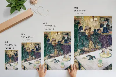 Affiche décorative Monsieur Boileau au café d'Henri de Toulouse-Lautrec reproduction haute résolution de l'œuvre originale de 1893