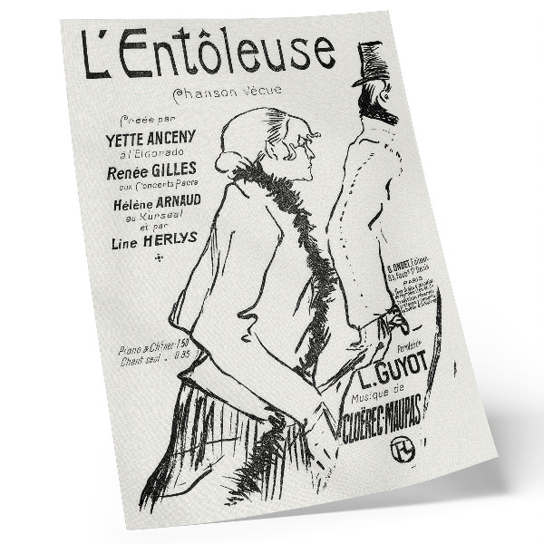 Impression sur toile Pauvre promeneuse ! (1893) gravure d'Henri de Toulouse-Lautrec