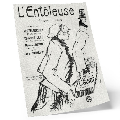 Impression sur toile Pauvre promeneuse ! (1893) gravure d'Henri de Toulouse-Lautrec