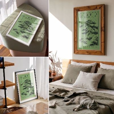Impression sur toile Les montagnes au-dessus des montagnes d'Hokusai (1834)