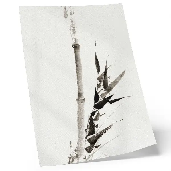 Impression sur toile motif de bambou dans le style ukiyo-e japonais vintage de Katsushika Hokusai
