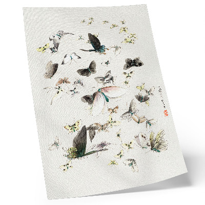 Décoration murale Papillons et mites d'Hokusai (1830-1850)