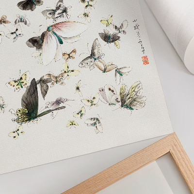 Décoration murale Papillons et mites d'Hokusai (1830-1850)