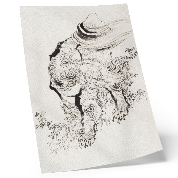 Impression sur toile Le Tigre japonais d'Hokusai, Album de croquis (1760-1849)
