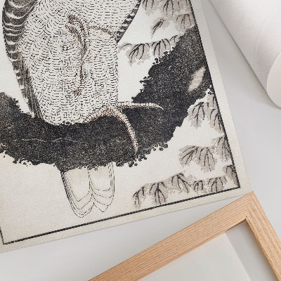 Affiche décorative L'Oiseau de Katsushika Hokusai, extrait de l'Album de croquis (1814), estampe japonaise ancienne.