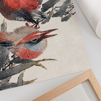 Décoration murale Oiseaux de Katsushika Hokusai, extraits de l'Album de croquis (1814), estampes japonaises anciennes sur bois