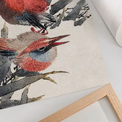 Décoration murale oiseaux de Katsushika Hokusai tirés de l'Album de croquis de 1814, estampes japonaises anciennes sur bois