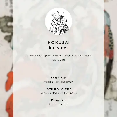 Décoration murale motif Hokusai dans le style ukiyo-e vintage