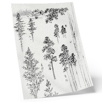 Affiche décorative Les pins d'Hokusai (1800-1900) – estampe japonaise ancienne