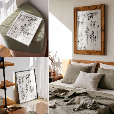 Affiche décorative Les pins d'Hokusai (1800-1900) – estampe japonaise ancienne