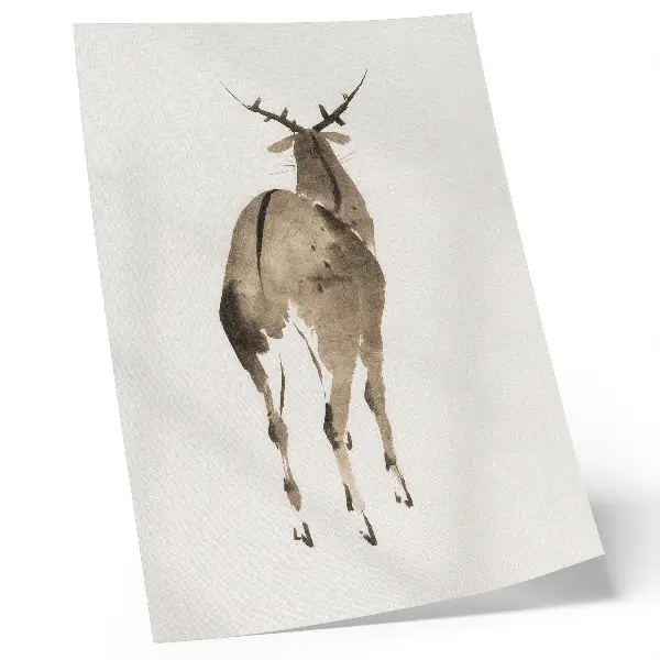 Affiche décorative Cerf de Katsushiki Hokusai illustration animale vintage de 1904