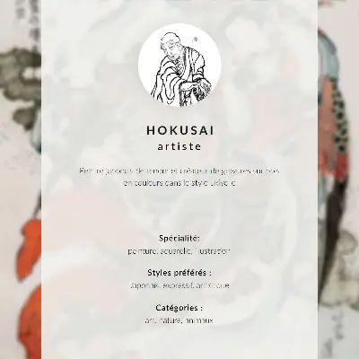 Affiche décorative Cerf de Katsushiki Hokusai illustration animale vintage de 1904