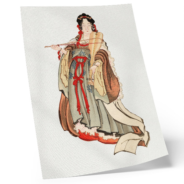 Décoration murale Benten (Déesse de l'Amour) (XVIIIe-XIXe siècle), illustration d'une femme japonaise de l'âge de pierre par Katsushika Hokusai