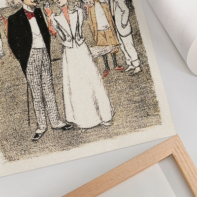 Impression sur toile Le Trio Éternel (1899) – gravure de Théophile Alexandre Steinlen