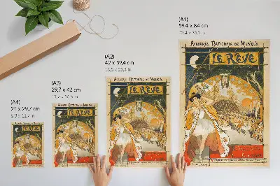 Affiche décorative Le Songe (1891) œuvre de Théophile Alexandre Steinlen