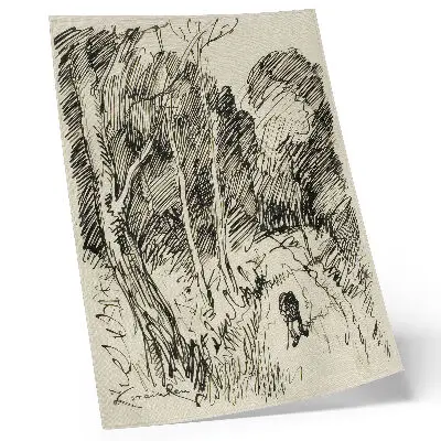 Décoration murale paysage forestier avec un vagabond de Théophile-Alexandre Pierre Steinlen