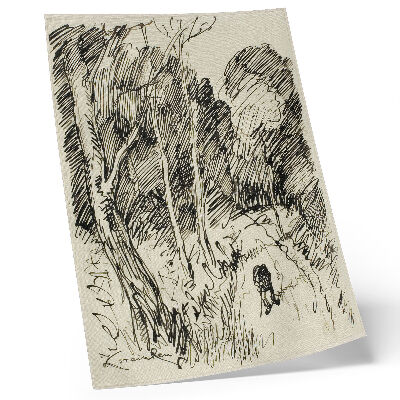 Décoration murale Paysage forestier avec un vagabond par Théophile-Alexandre Pierre Steinlen