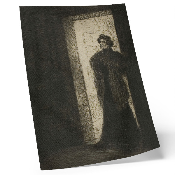 Décoration murale Sur le seuil par Théophile-Alexandre Pierre Steinlen