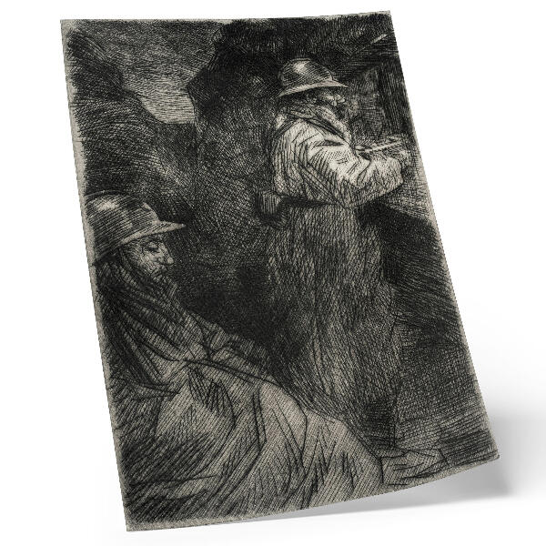 Affiche décorative À la caserne – Théophile Alexandre Steinlen