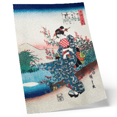 Affiche décorative Femme japonaise (1844-1846), gravure sur bois d'époque par Utagawa Hiroshige