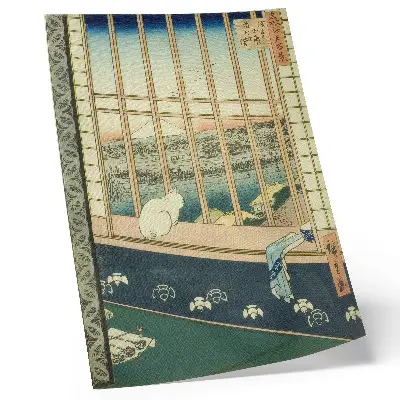 Décoration murale reproduction de l'estampe Les rizières d'Asakusa et le festival Torinomachi de la série Cent vues célèbres d'Edo par Hiroshige