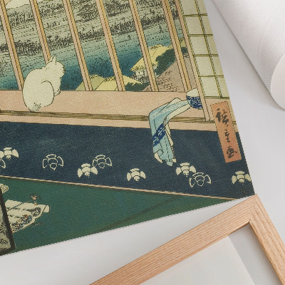 Décoration murale Les rizières d'Asakusa et le festival Torinomachi, extraits de la série Cent vues célèbres d'Edo par Hiroshige