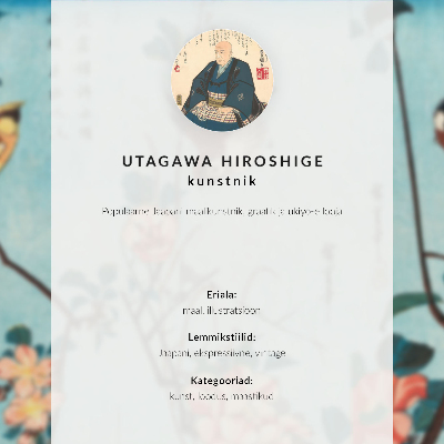 Impression sur toile Martin-pêcheur et monochorie par Utagawa Hiroshige