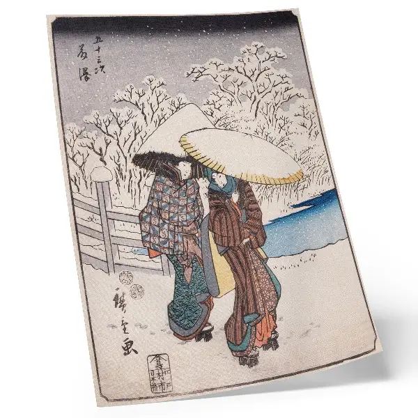 Affiche décorative Fujisawa par Utagawa Hiroshige affiche décorative
