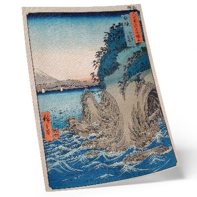 Décoration murale Entrée de la grotte sur l'île d'Enoshima dans la province de Sagami, no. 15, par Utagawa Hiroshige