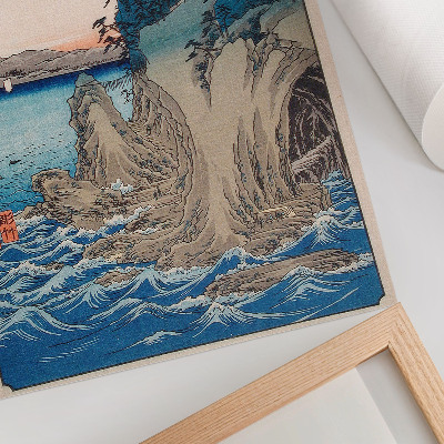 Décoration murale Entrée de la grotte sur l'île d'Enoshima dans la province de Sagami, no. 15, par Utagawa Hiroshige
