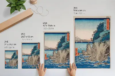 Décoration murale entrée de la grotte sur l'île d'Enoshima dans la province de Sagami numéro 15 par Utagawa Hiroshige