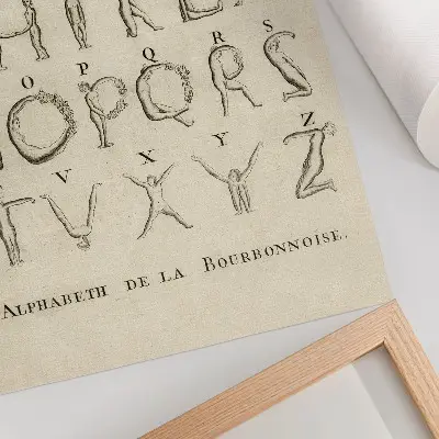 Décoration murale Alphabet de la Bourbonnoise (1790)