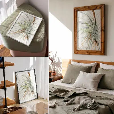 Impression sur toile Ananas sauvage (Tillandsia fasciculata) de 1921 par Mary Vaux Walcott