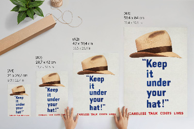Affiche décorative Gardez-le sous votre chapeau ! (Années 1940) Affiche haute résolution de St. Michael's Press Ltd