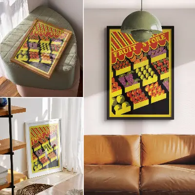 La Boutique de fruits (1936) par Federal Art Project impression sur toile