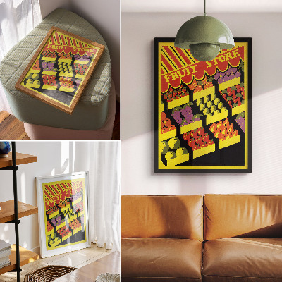 Impression sur toile La Boutique de fruits (1936) – par Federal Art Project