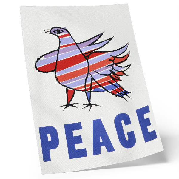 Affiche décorative McCarthy Peace (1968) avec un oiseau par Ben Shahn
