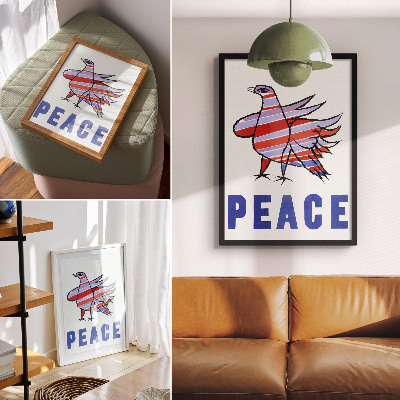 Affiche décorative McCarthy Peace (1968) avec un oiseau par Ben Shahn