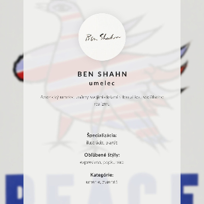 Affiche décorative McCarthy Peace (1968) avec un oiseau par Ben Shahn